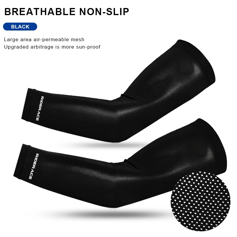 Ice Silk Sleeves Cycling Arm Sleeves Sun Protection Quick Dry Summer Outdoor Sports Running Basketball Cool Bicycle Arm Sleeves