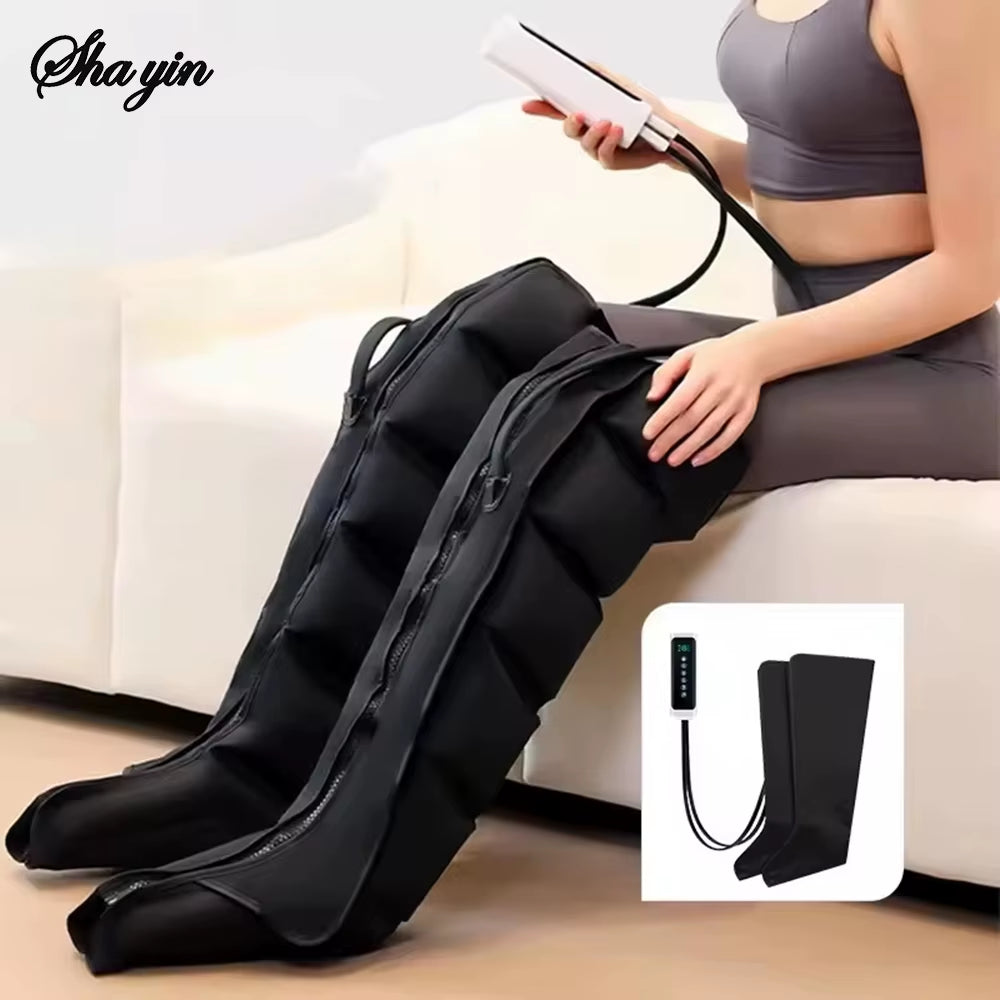 6 Airbag Air Compression Massage Boots Pneumatic Boots Used for Circulation and Leg Muscle Relaxation to Relieve Varicos Veins